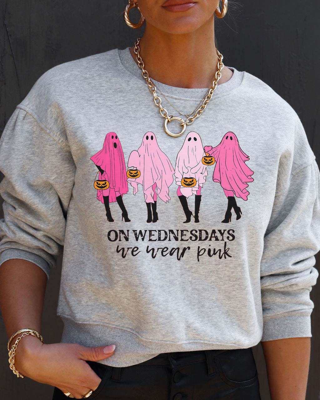 On Wednesdays We Wear Pink Sweatshirt