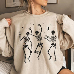 Funny Dancing Skeletons Halloween Sweatshirt - prettyspeach