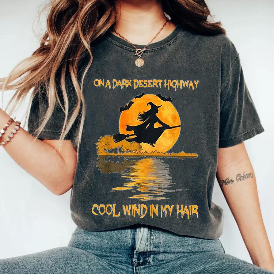 Witch Feels Cool Wind in My Hair WitchT-Shirt - prettyspeach