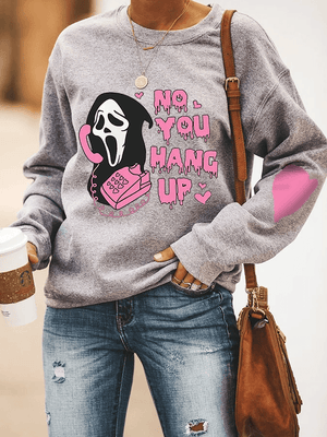 No You Hang Up Cute Halloween Sweatshirt - prettyspeach