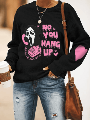 No You Hang Up Cute Halloween Sweatshirt - prettyspeach