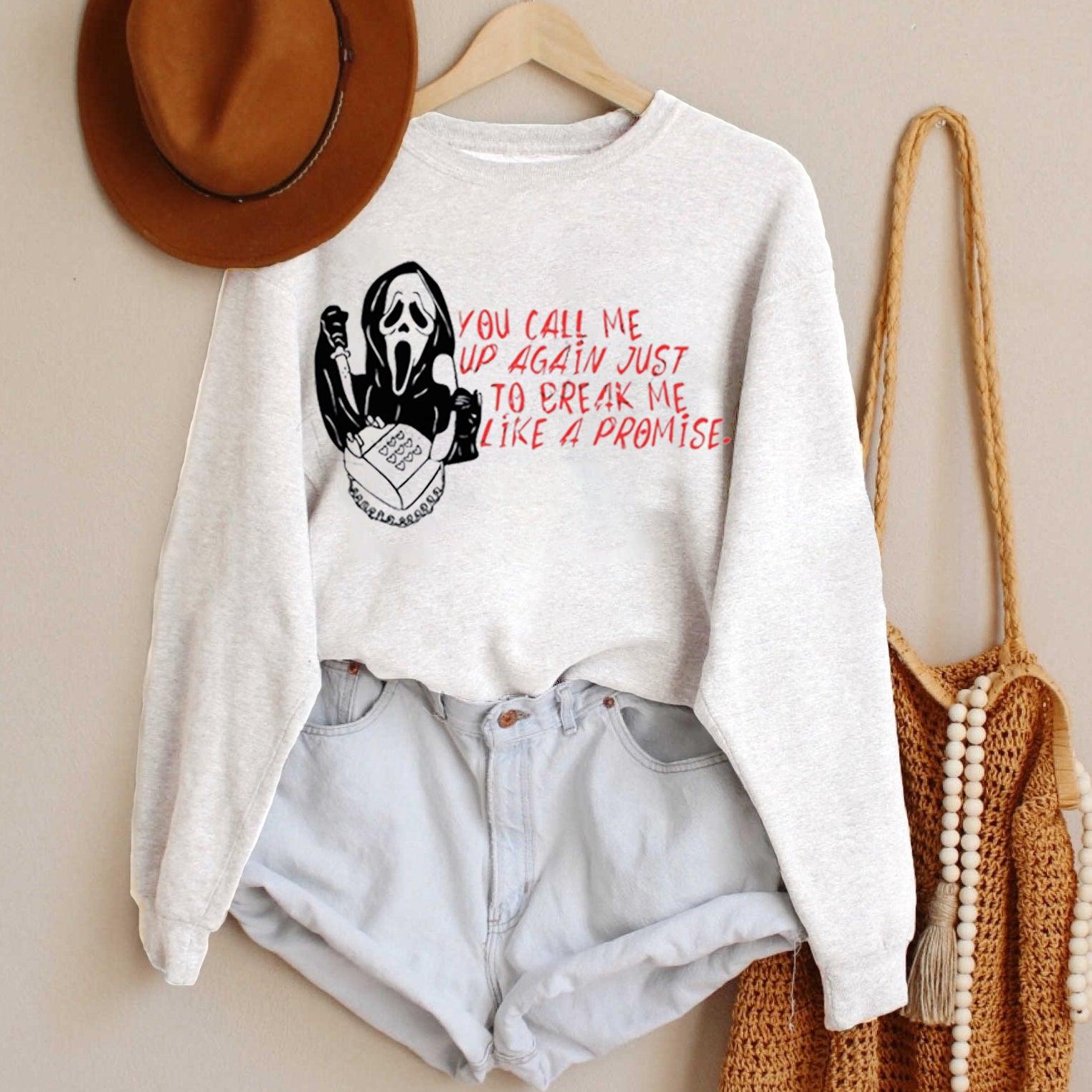 No You Hang Up Horror Sweatshirt - prettyspeach