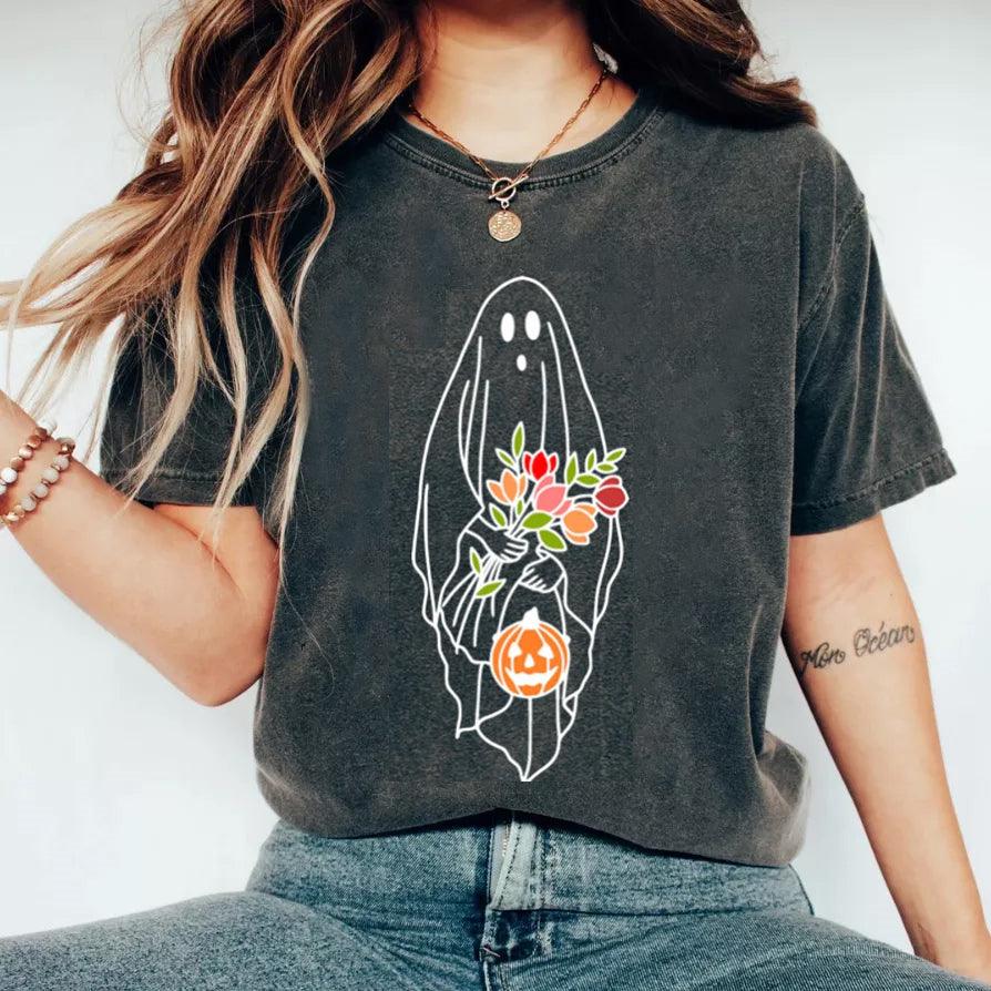 Spooky Season Floral T-Shirt - prettyspeach