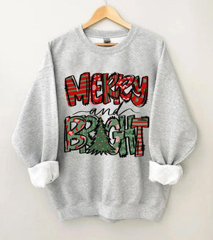 Merry And Bright Sweatshirt - prettyspeach