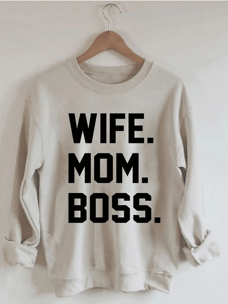 Wife Mom Boss Sweatshirt - prettyspeach