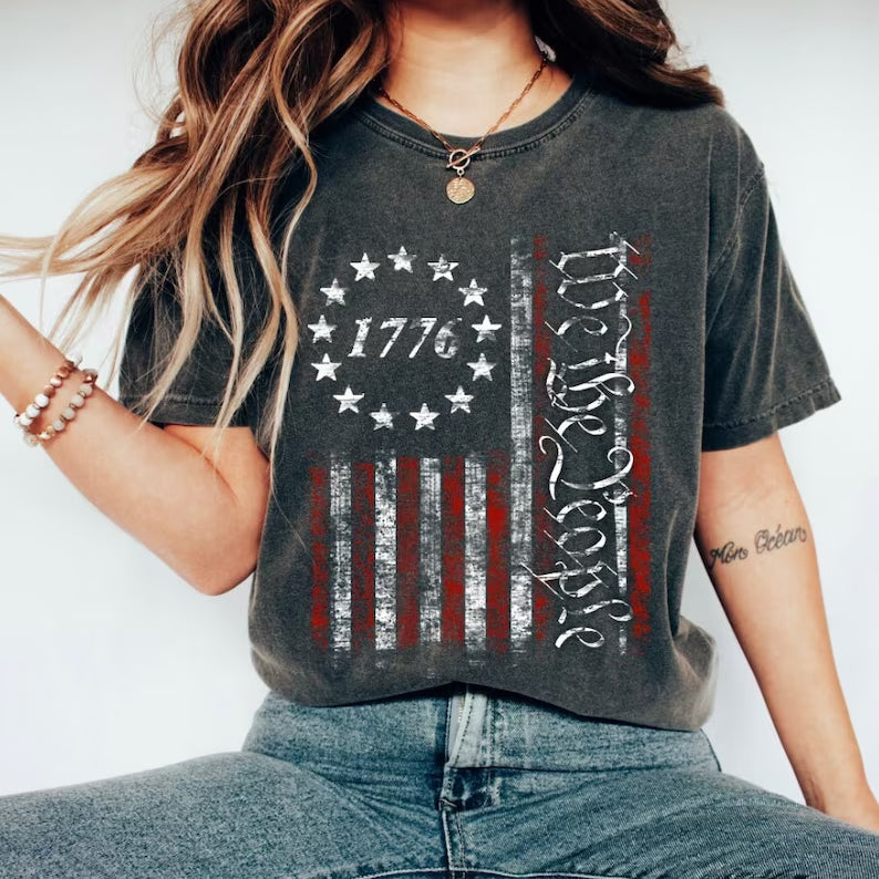 Patriotic We The People American Flag 1776  T-shirt