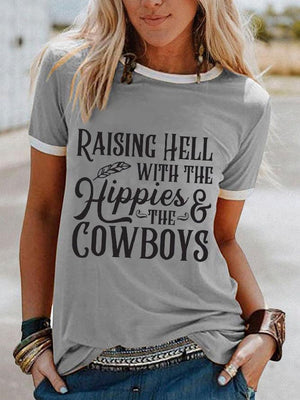 Raising Hell With The Hippies And The Cowboys Shirt - prettyspeach