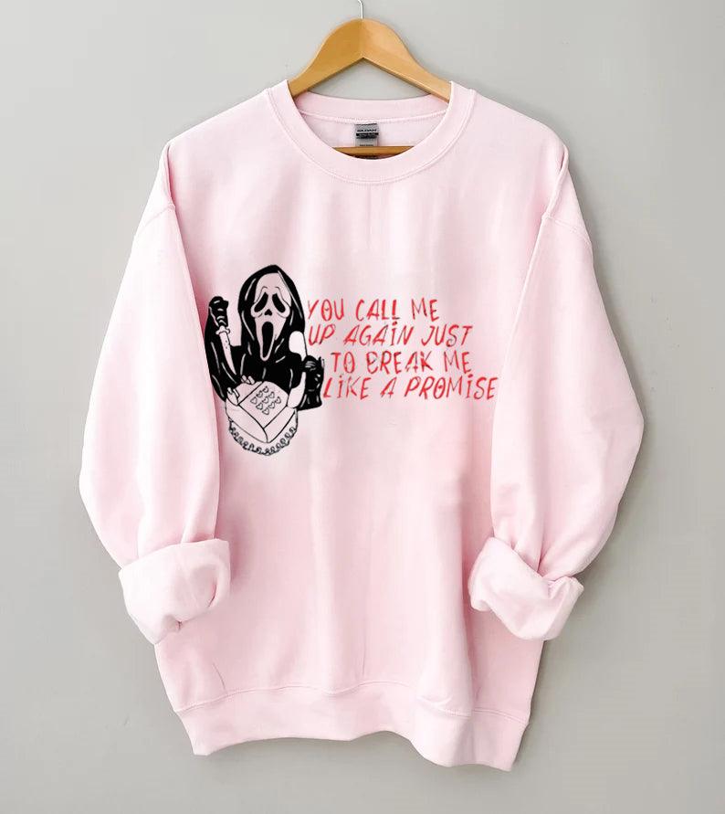 No You Hang Up Horror Sweatshirt - prettyspeach