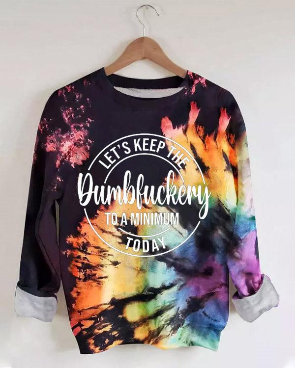 Funny Graphic Tie-Dye Sweatshirt - prettyspeach